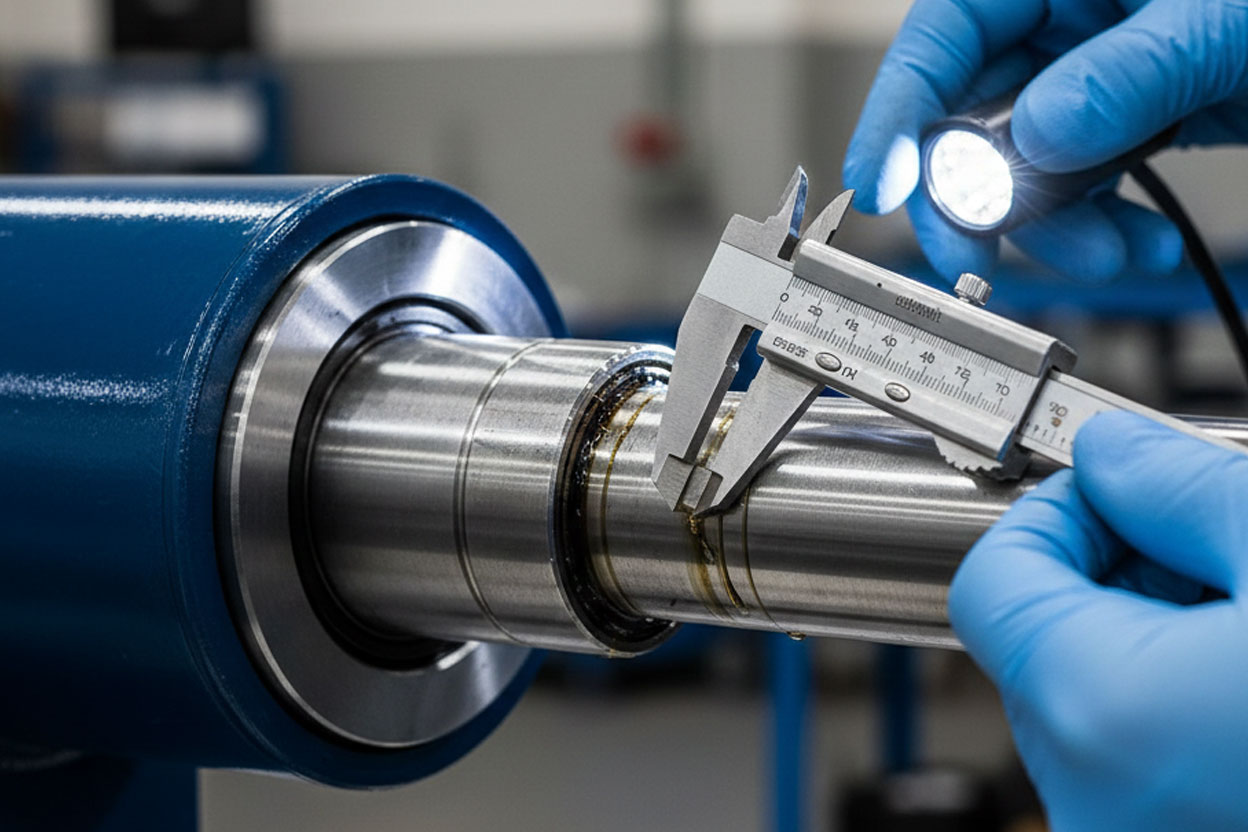 Hydraulic cylinder failure diagnosis: leaks, drift, scoring and seal wear