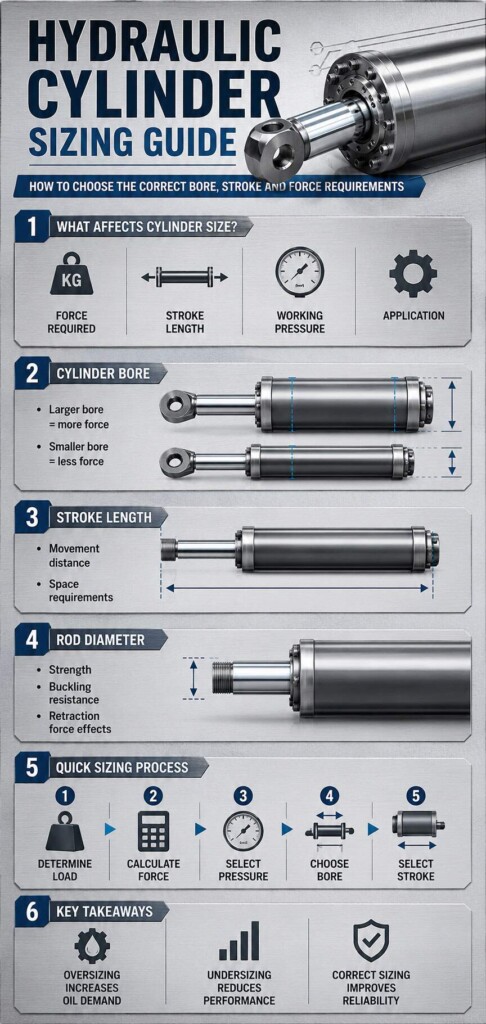 Infographic Hydraulic cylinder sizing guide