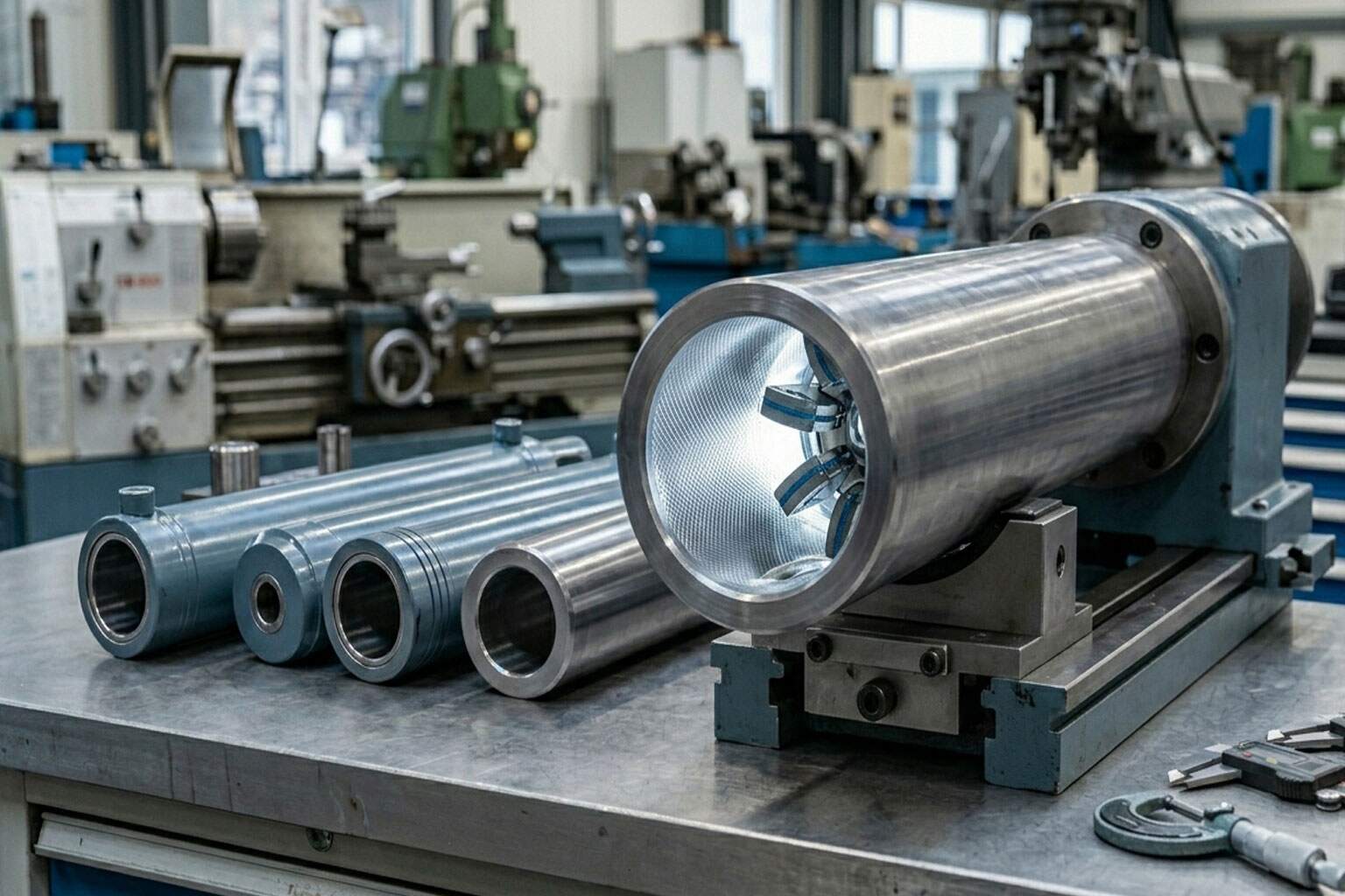 Hydraulic cylinder honing and bore finish